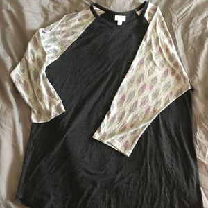 Lularoe Randy. Black with feathers  2xl